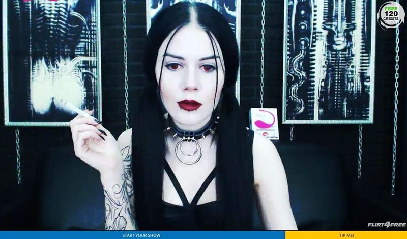 Dominatrix cam2cam model on Flirt4Free