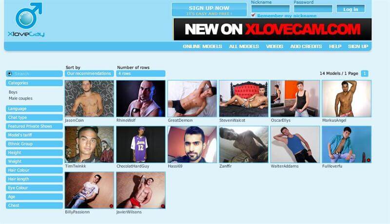 Hot men on web cameras