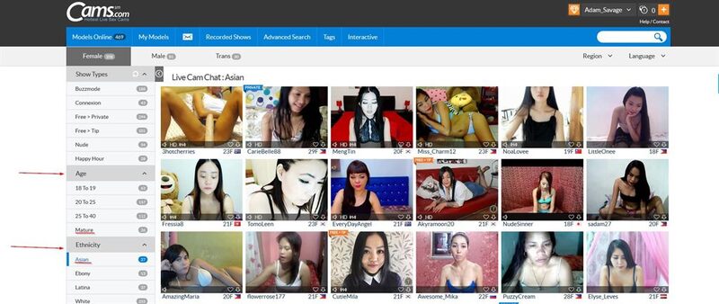 Asian models on Cams